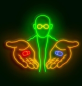 Preview: Neon Led Matrix Morpheus wall lamp for your home, office or shop!